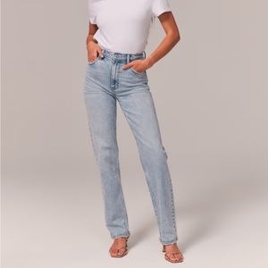 Abercrombie The 90s Straight Ultra High Rise Jean